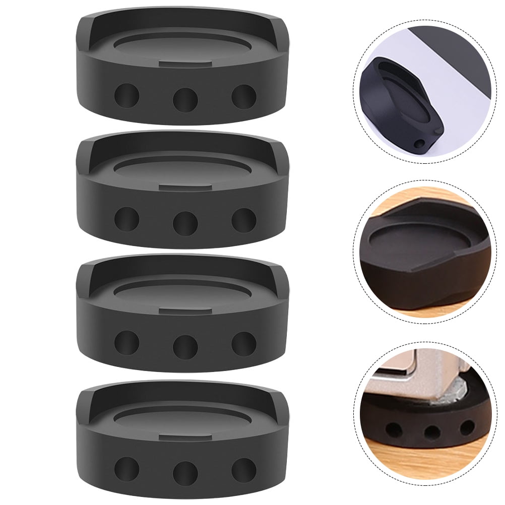 KONTONTY 4Pcs Heavy-duty Machine Foot Pads for Furniture and Washers 7.2X1In Black