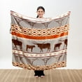 thumbnail image 2 of Longhorn Plush 54x68 Sherpa Throw, 2 of 7