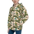 thumbnail image 2 of Pofeuu Butterflies And Peacock Feathers Print Teenage Zipper Hoodie Sweatshirts Hooded Casual Jackets With Pocket For Boys Girls-Medium, 2 of 6