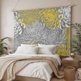 thumbnail image 3 of Yellow Gray Floral Large Tapestry for Bedroom Wall Hanging Tapestry,Farmhouse Retro Abstract Flowers Art Ceiling Backdrop Tapestries Poster Blanket Wall Decor for Teens Room Living Room 100" x 59", 3 of 8