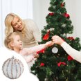 thumbnail image 4 of Ganfancp Adornos Navideños Decoración Del Árbol de Navidad Bolas con Polvo Adornos Navideños 8Cm Decoraciones Navideñas Colgantes Pequeños Rebajas Hoy Liquidación X6 Bolas de Navidad En Polvo, 4 of 6