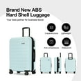 thumbnail image 4 of GinzaTravel 3 Piece Hardside Expandable Luggage Sets,ABS Hard Shell Suitcase with Spinner Wheels,Celeste, 4 of 11