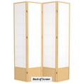 thumbnail image 6 of Red Lantern 7 ft. Tall Double Cross Shoji Screen - Natural - 4 Panels, 6 of 6