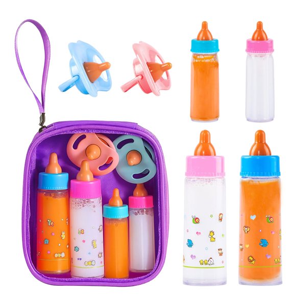 Juego de botellas de juguete SCOM, 6 unidades, Magic Disappearing Milk Juice