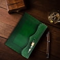 thumbnail image 4 of Jaald 10" Leather Journal Blank Notebook Handmade Travel Diary with Lock Writing Bullet Journal Christmas Gift Green Sketchbook for Artists, 4 of 8