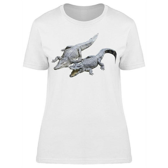 Two Crocodiles Crawling T-Shirt Women -Image by Shutterstock, Female 3X-Large