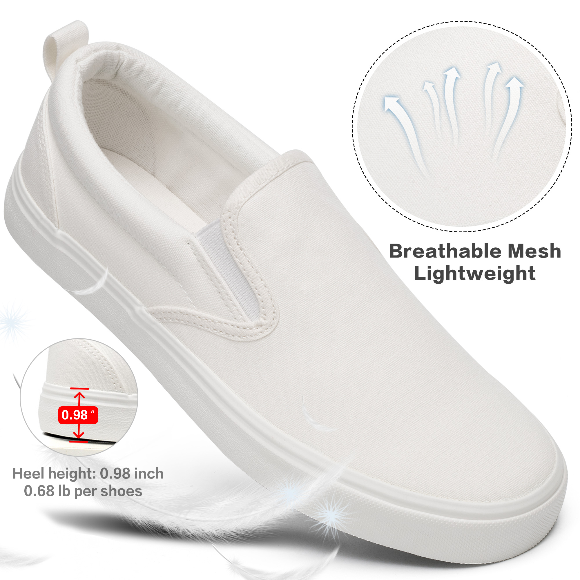 Ecetana Women's Canvas Slip-On Sneakers photo 4