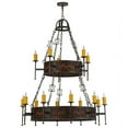 thumbnail image 7 of Meyda Tiffany 145918 Toscano 15 Light 48" Wide Taper Candle Ring Chandelier - Rust /, 7 of 7