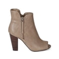 thumbnail image 2 of Breckelles BE93 Women Leatherette Side Zipper Peep Toe Ankle Bootie, 2 of 5