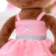 thumbnail image 3 of Gloveleya Ballet Dolls Baby Girl Gifts Plush African American Ballerina Doll Bronze 13" with Gift Box, 3 of 10