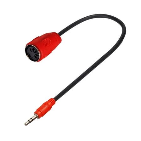 ROCKROK DIN 5Pin Female to 3.5mm TRS Male Connectors Cord Wire Cable for Studio Use