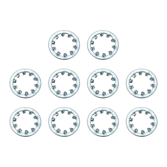 10Pcs SAE 5/8" Zinc-Plated Carbon Steel Internal Tooth Lock Washer