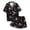 d-Black, variant on Boys Girls Satin Pajamas Set Short Sleeve Two Piece Pjs Classic Button-Down for Party Pajamas Day Birthdays Halloween Christmas