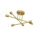 thumbnail image 1 of Modern Ceiling Light Matte Black Finish Retro modern gold Look 6-Light Gold, 1 of 9