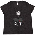 thumbnail image 3 of Inktastic Lab Life is Ruff Labrador Retriever Women's Plus Size T-Shirt, 3 of 5