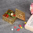 thumbnail image 4 of Caja de dulces del tesoro de 12 piezas caja de regalo de plástico hueca cuadrada cajas de dulces decoración de fiesta de cumpleaños de boda ANGGREK Otros, 4 of 8