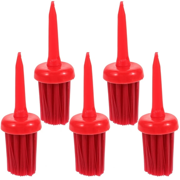 5Pcs Golf Tees Brush Golf Ball Clean Holder Training Red 55mm