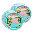 thumbnail image 2 of Pink Flamingo Birthday Party Supplies - Flamingo Bridal Shower - Flamingo Baby Shower - Flamingo 1st Birthday | Tableware Set Includes Plates Napkins and Cups | Kit for 16, 2 of 8