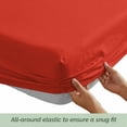 thumbnail image 5 of Elegant Comfort Queen 4-Piece Bed Sheet Set, Deep Pocket Cooling Microfiber Sheets, Rust, 5 of 7