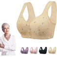 thumbnail image 1 of Ellymuse Daisy Bra,Ellymuse Daisy Bras for Older Women,Comfortable & Convenient Front Button Bra, 1 of 8