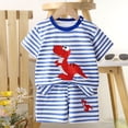 thumbnail image 2 of TAIAOJING Boys Summer Outfits Sets 2PCS Sets Short Sleeve T-Shirt And Shorts Casual Playwear For Toddlers Ages 0-6 Years Comfortable Breathable Daily Wear For School Outdoor Activities Versatile 5-6Y, 2 of 4