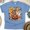 CarolinaBlue, variant on Retro Groovy Halloween Shirt with Ghost and Pumpkin Design, White, Size S