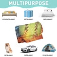 thumbnail image 4 of Softball Blanket Softball Gift for Teens, Flannel Soft Warm Plush Sport Softball Blue Black Throw Blanket for Girls Boys Kids Teen Softball Lovers All Season Couch Sofa Bed Living Room Decor(40"x50"), 4 of 7