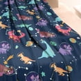 thumbnail image 3 of DarkBlue Dinosaurs AstronautHelmets Pattern Blanket,Comfortable Soft Lamb Wool Throw Blanket,All Season,Warm Lightweight Blankets for Sofa Bed Couch Living Room Chair,40"x50", 3 of 4