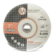 Benchmark Abrasives 7" Type 1 Aluminum Cutting Wheel 0.045" Thick 7/8"Arbor - 25 Pack