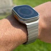 Link Bracelet for Apple Watch Ultra 2/1 49mm Metal Band - Titanium Color Matching Band and Adapter