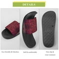 thumbnail image 7 of GZHJMY Stylish Slides for Women Men, Red Vintage Abstract Patterns Soft Flexible Slip-on Sandals Slippers, 7 of 7