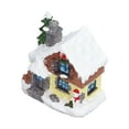 thumbnail image 2 of Casas navideñas en miniatura con nieve de invierno, construcción de aldeas interiores, decoración de casas de Papá Noel con luz LED cálida para el hogar., 2 of 14