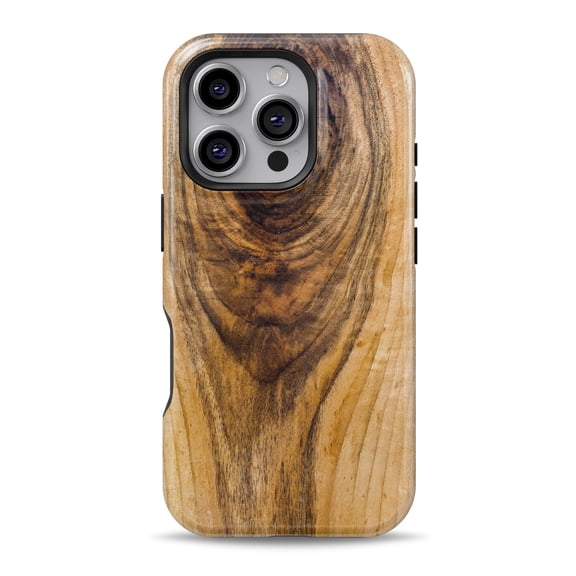 DesignSkinz Scratch-Resistant Hard Slim Case Compatible with iPhone 16 (Compatible with MagSafe) - Light Knotted Woodgrain