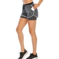 thumbnail image 7 of Women's Summer Pants Elastic Waistband Double Layer Sport Shorts Workout Gym Fitness Leggings Pants Shorts, 7 of 7