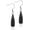 Black, variant on Tiny Crystal / Heart / Teardrop Stainless Steel Cremation Earring for Women Keepsake Memorial Urn Jewelry for Ashes of Loved Ones