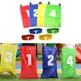 thumbnail image 1 of Ethern Sac de Saut 4 Pcs Sac de Pommes de Terre Jeu avec Poignée Entraînement d'Équilibre pour Enfants Réutilisable avec Bandes de Course, 1 of 9