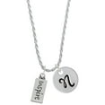 thumbnail image 1 of Delight Jewelry Silvertone Inspire Silvertone Script Initial Disc - N - Charm Necklace, 20"+3", 1 of 4