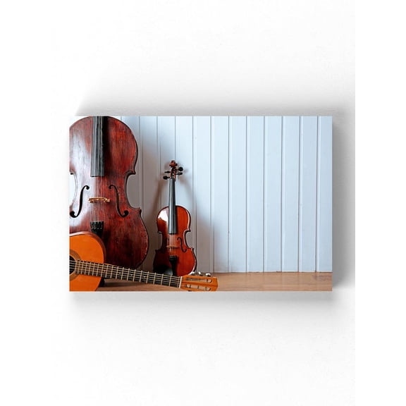 Wooden Musical Instruments Wrapped Canvas  -Image by Shutterstock,