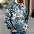 thumbnail image 2 of Oversized Camo Graphic Hoodie Mens Print Long Sleeve Outdoor Hunting Sweatshirts with Kangaroo Pocket, 2 of 5