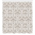 thumbnail image 3 of Ambesonne Taupe Shower Curtain, Damask Nature, 69"Wx75"L, Taupe and White, 3 of 3