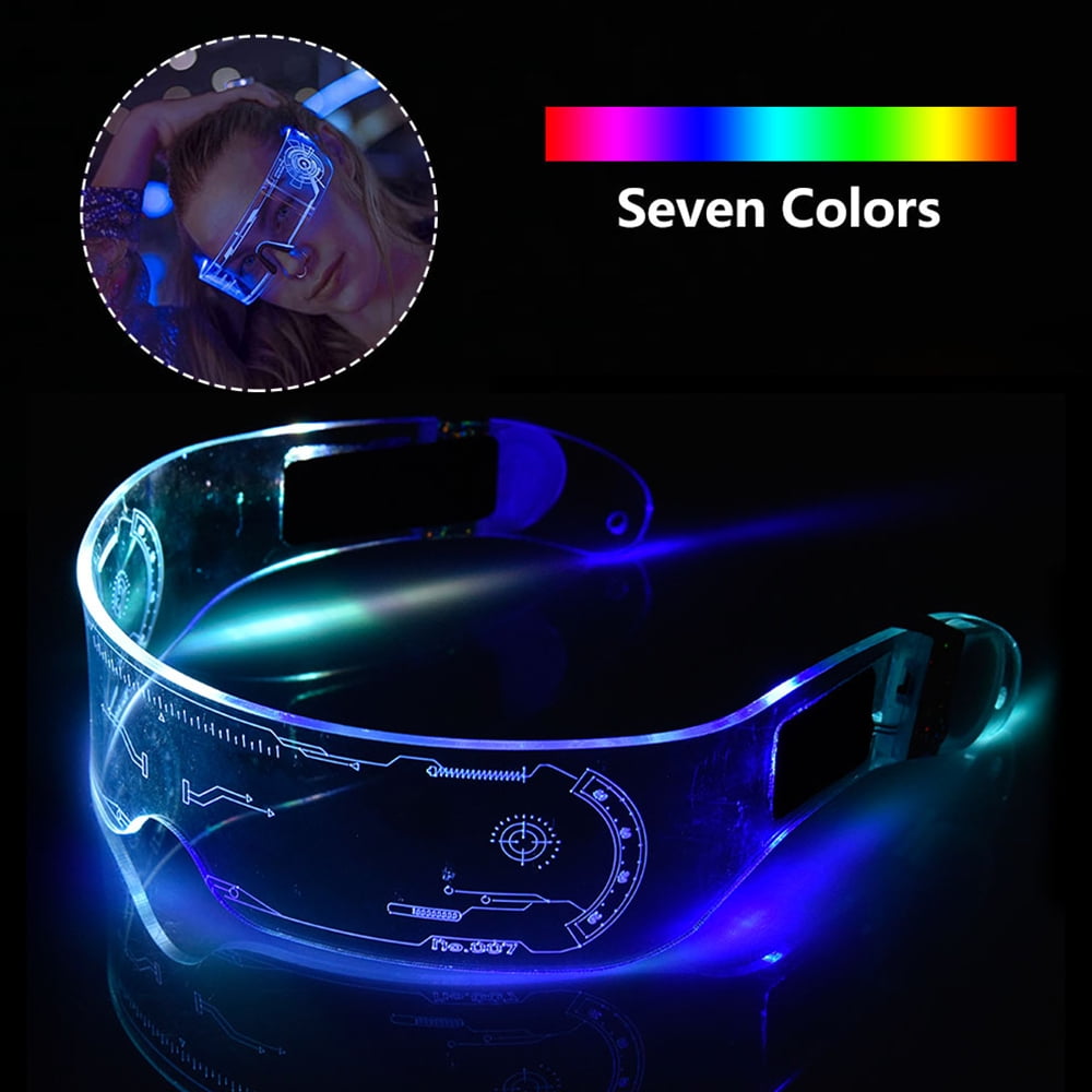 ZTOO LED Luminous Glasses Light Up Glasses Electronic Visor Glasses for