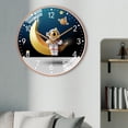 thumbnail image 4 of Reloj de pared de , reloj analógico de dibujos animados sin tictac, marco dorado redondo silencioso, reloj de 8 pulgadas para habitación de EstiloE Colco Reloj de pared, 4 of 8