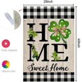 thumbnail image 4 of St Patricks Day House Flag 28x40 Inch Double Sided Large Burlap Holiday Home Sweet Home Flag for Outside Yard, 4 of 6