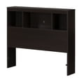 thumbnail image 2 of South Shore Spark Twin Bookcase Headboard with Storage, in Chocolate, 2 of 11