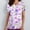 #036-Purple, variant on Haivin Women's Printed Short Sleeved Shirt, Casual Round Neck T-Shirt, Loose and Breathable Fabric