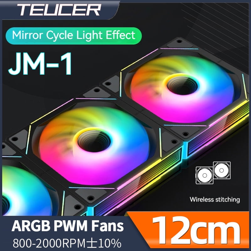 Teucer JM-1 PC Case Fan Mirror Cycle ARGB 120mm 12v/4Pin PWM