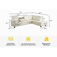 thumbnail image 4 of Star Home Living Corp Sean Faux Leather Sectional Sofa in Shiny White, 4 of 4