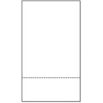 8-1/2'' x 14" Laser Cut Sheet, 24# White Stock, 1 Horizontal Perforation 3-1/2" from Bottom (Carton of 2500)