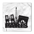 thumbnail image 1 of Eiffel Tower Bandana, Bold Monotone Paris, Unisex Head and Neck Tie, by Ambesonne, 1 of 2