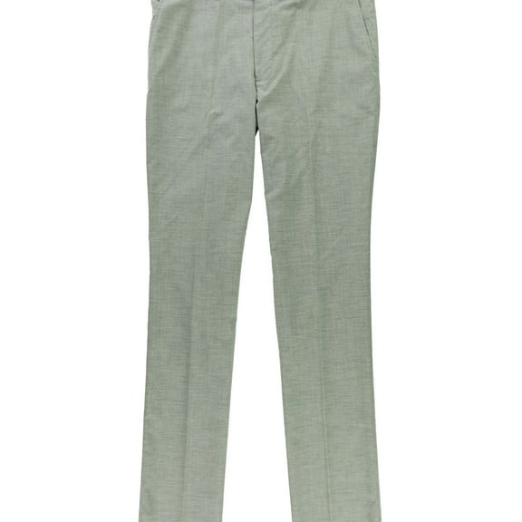 Kenneth Cole Mens Sharkskin Dress Pants Slacks, Grey, 33W x UnfinishedL